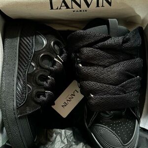 Lanvin Textured Black Men's Sneakers